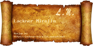Lackner Mirella névjegykártya